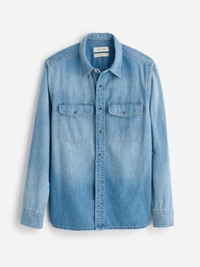 Madewell Size M Denim Western Easy Shirt in Einsgrove Wash